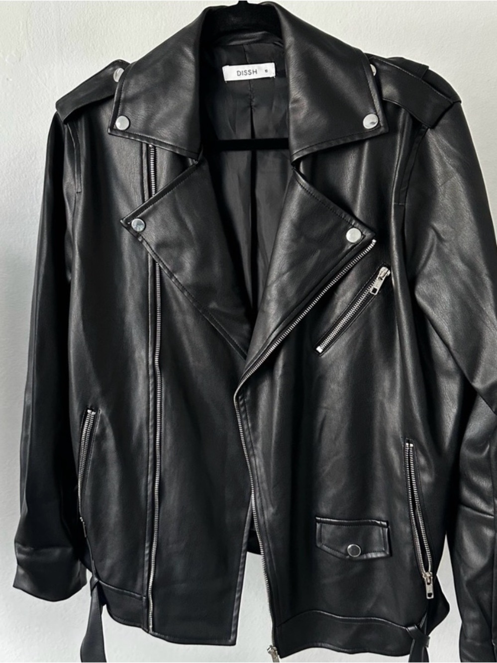 DISSH Leather Moto Jacket